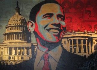 Capitol Hill, l'imponente tela dello street artist Shepard Fairey.