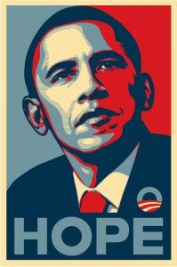 L'immagine simbolo della campagna elettorale di Obama del 2008.