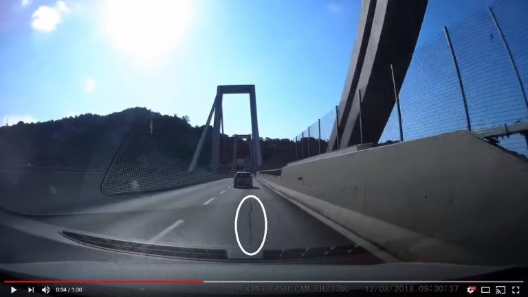 Ecco la crepa su Ponte Morandi due giorni prima del crollo – VIDEO