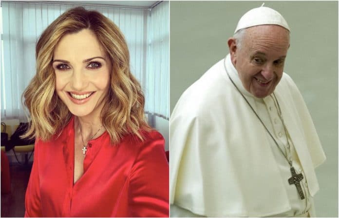 Lorella Cuccarini e Papa Francesco