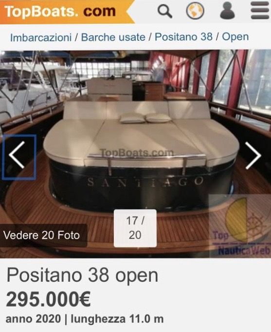 Stefano De Martino vuole vendere la sua barca Santiago
